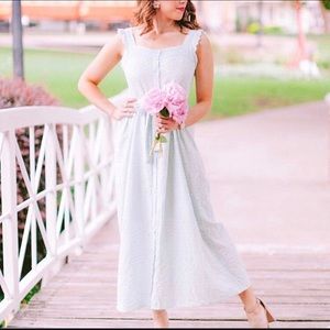 Mint Lace Midi Dress